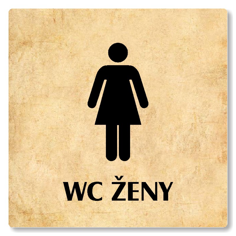 WC ženy, 80x80mm, pergamen, Nevada